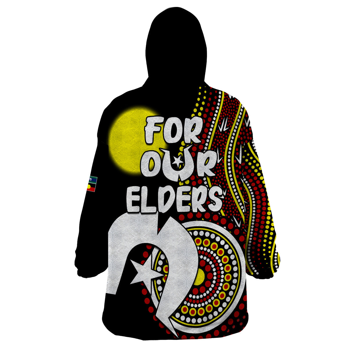 2023 NAIDOC Week Wearable Blanket Hoodie For Our Elders Artsy Style - Vibe Hoodie Shop