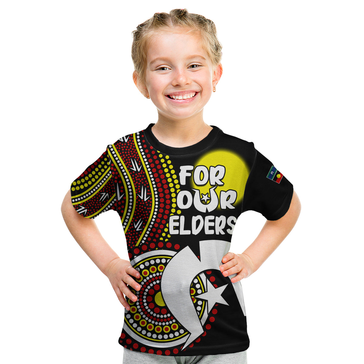 (Custom Personalised) 2023 NAIDOC Week Kid T Shirt For Our Elders Artsy Style - Vibe Hoodie Shop