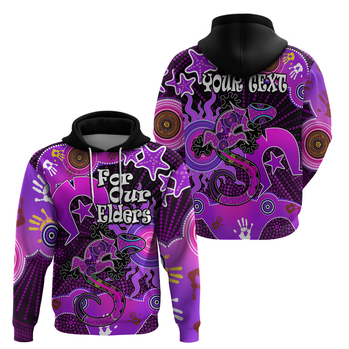 (Custom Personalised) Aboriginal NAIDOC Week 2023 Hoodie Turtle Lizard Sun LT9 - Vibe Hoodie Shop