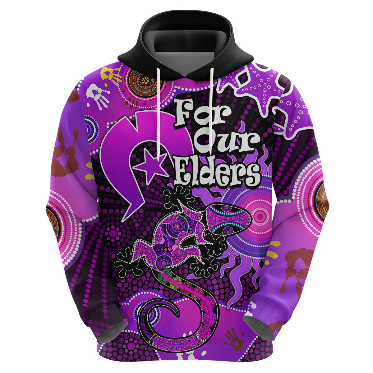 (Custom Personalised) Aboriginal NAIDOC Week 2023 Hoodie Turtle Lizard Sun LT9 - Vibe Hoodie Shop