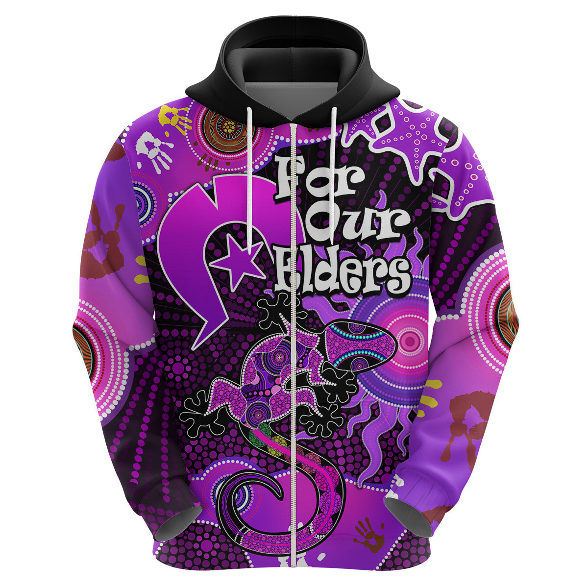 (Custom Personalised) Aboriginal NAIDOC Week 2023 Hoodie Turtle Lizard Sun LT9 - Vibe Hoodie Shop