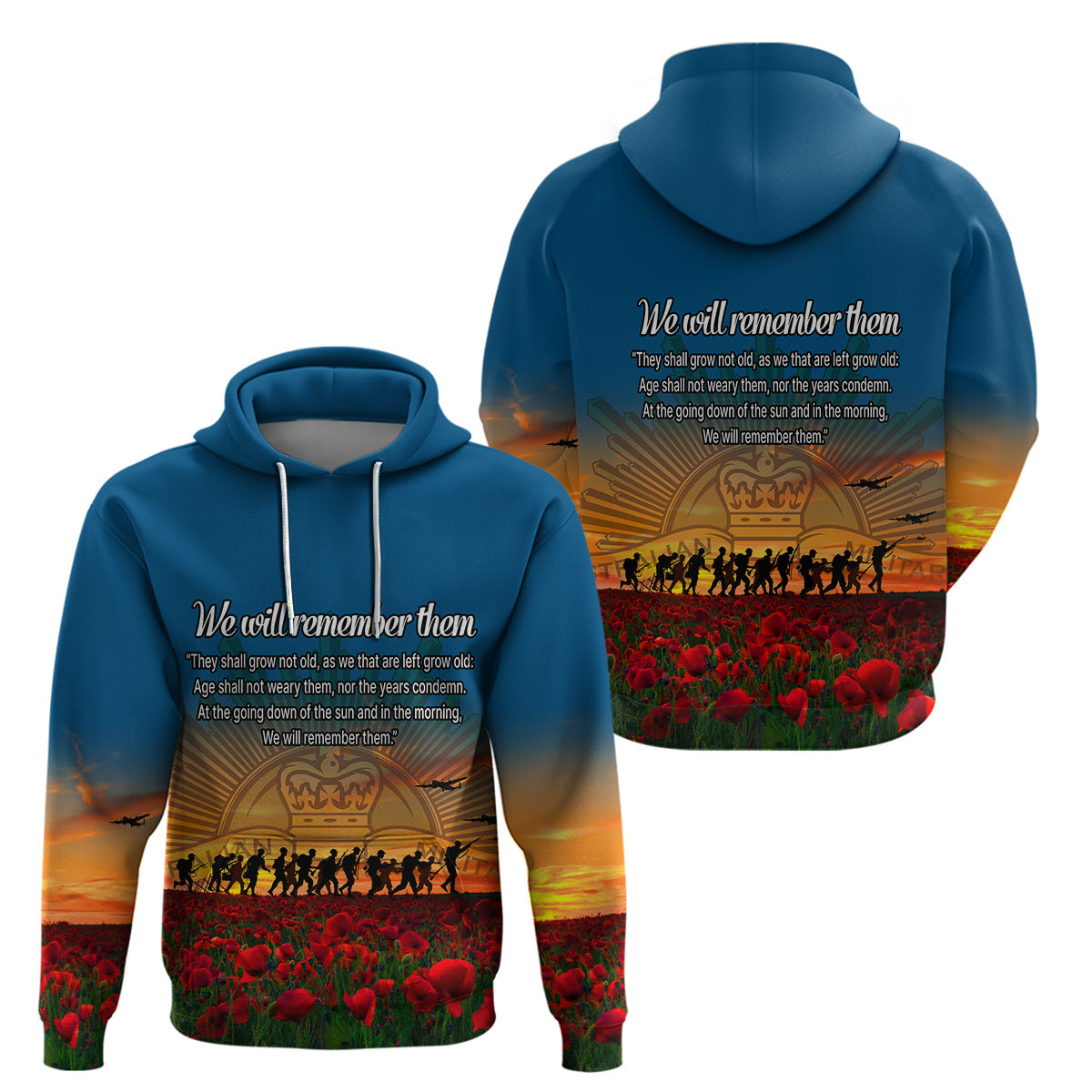 Remembrance Day Hoodie We will Remember Them LT9 - Vibe Hoodie Shop