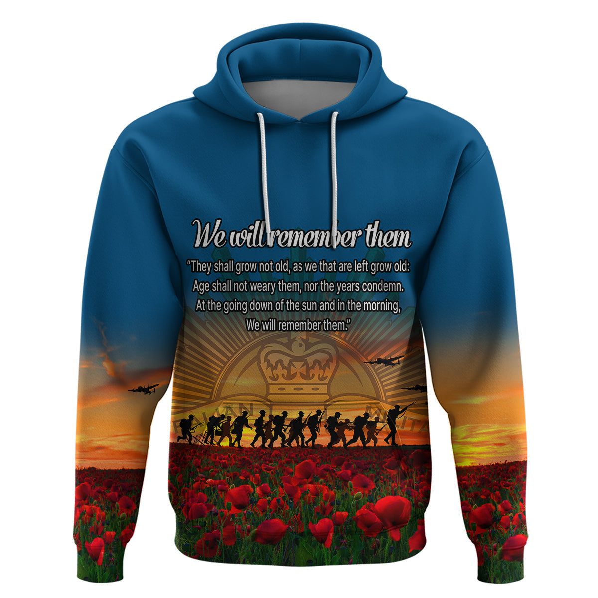 Remembrance Day Hoodie We will Remember Them LT9 - Vibe Hoodie Shop