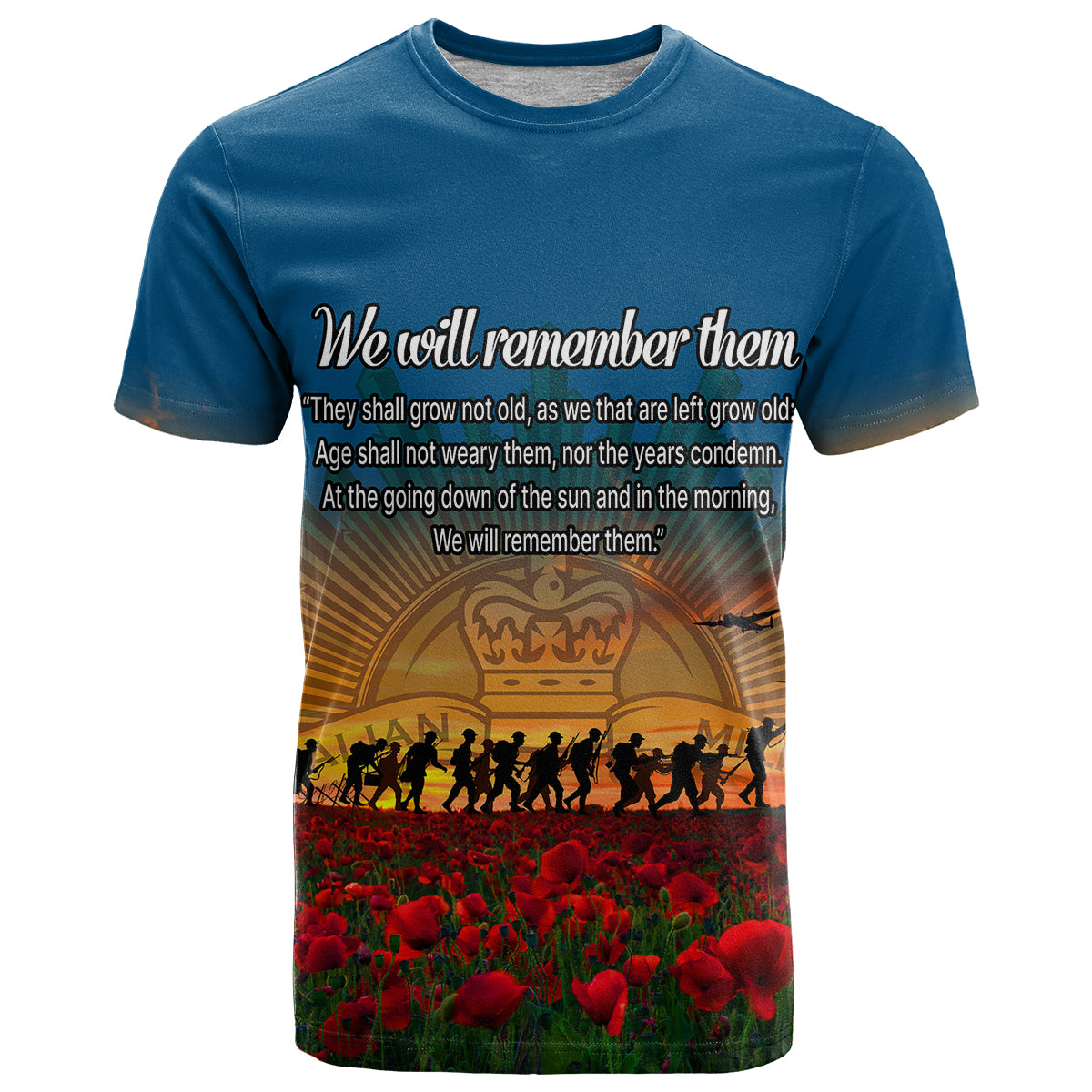 Remembrance Day T Shirt We will Remember Them LT9 - Vibe Hoodie Shop