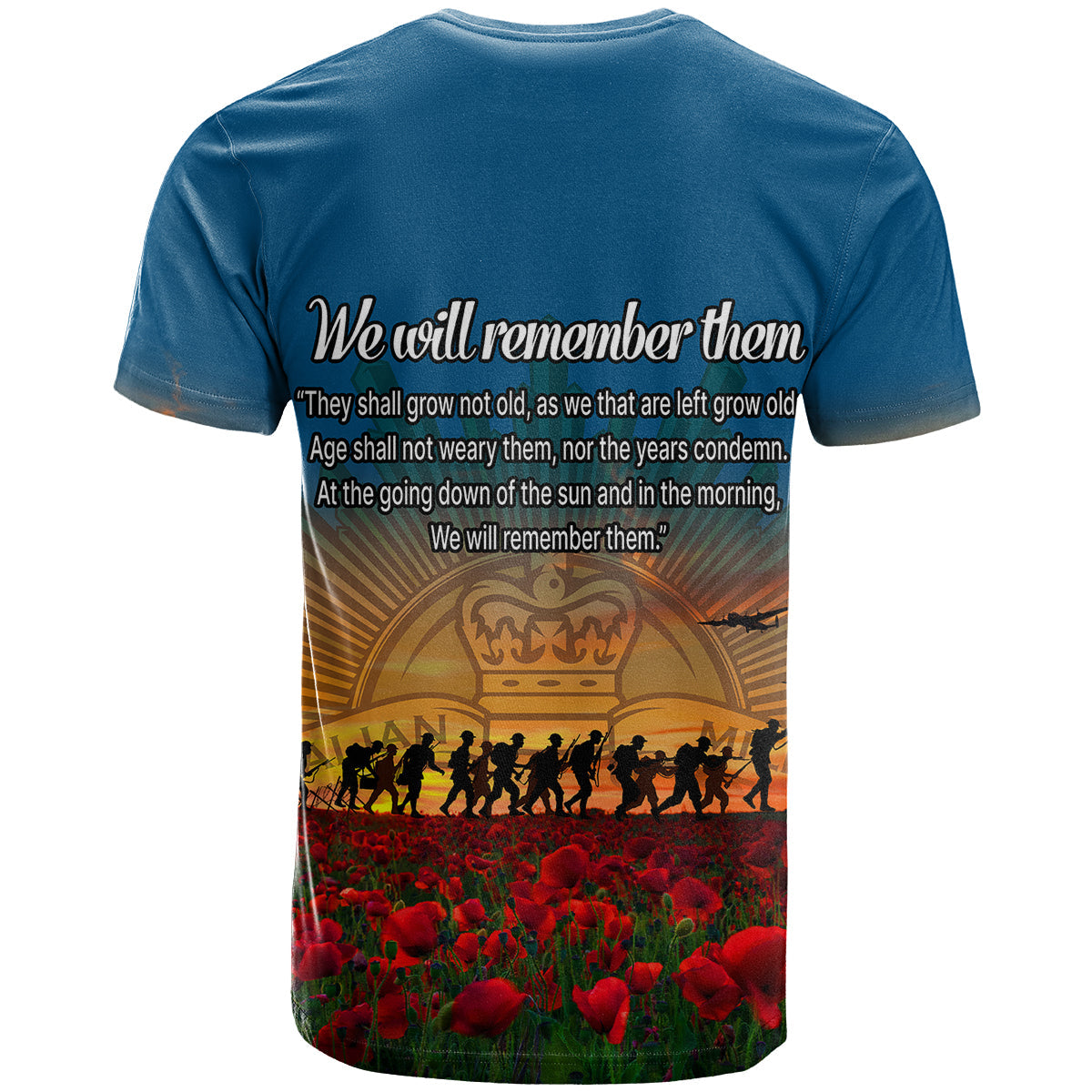 Remembrance Day T Shirt We will Remember Them LT9 - Vibe Hoodie Shop