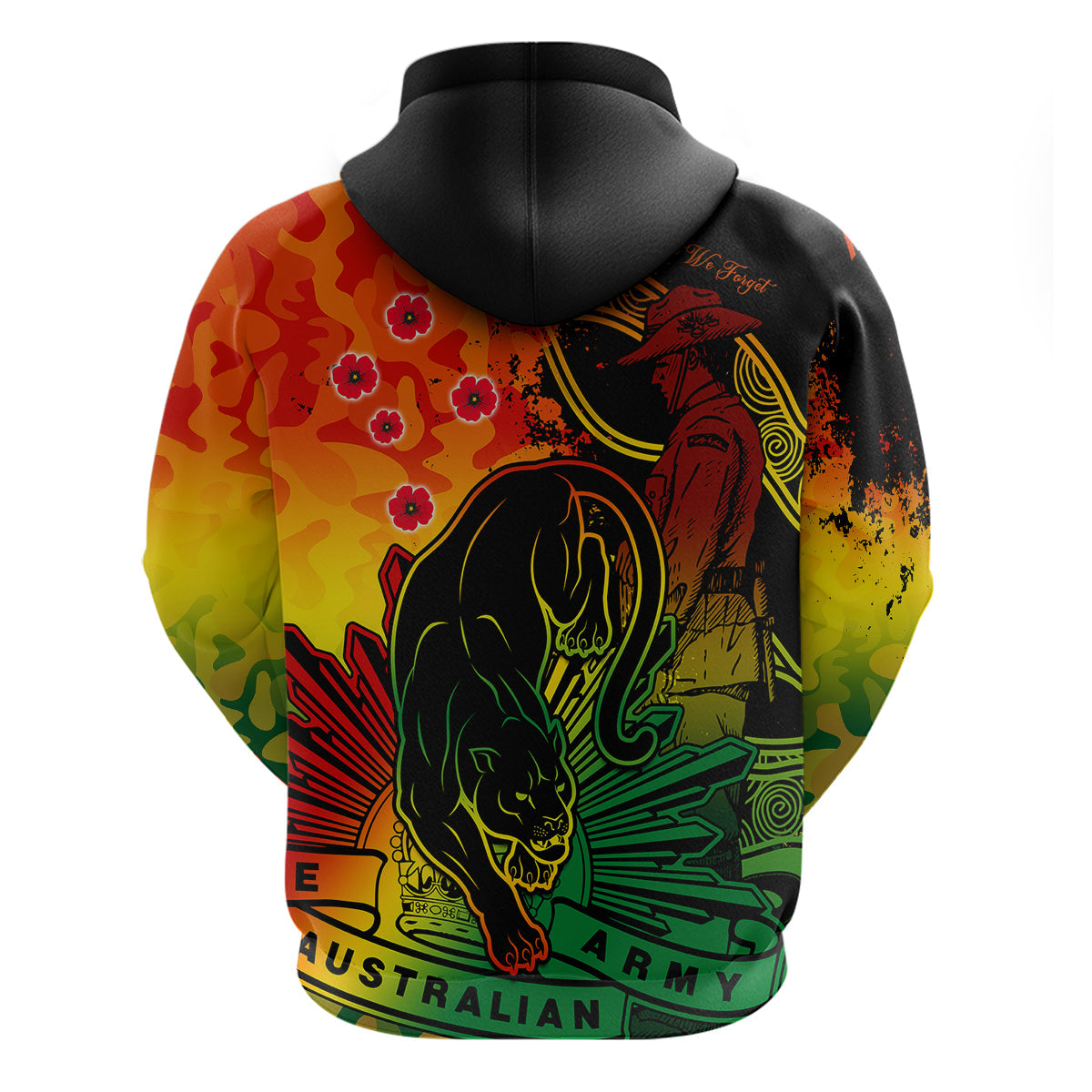 NRL ANZAC 2023 Panthers Hoodie Camouflage LT9 - Vibe Hoodie Shop