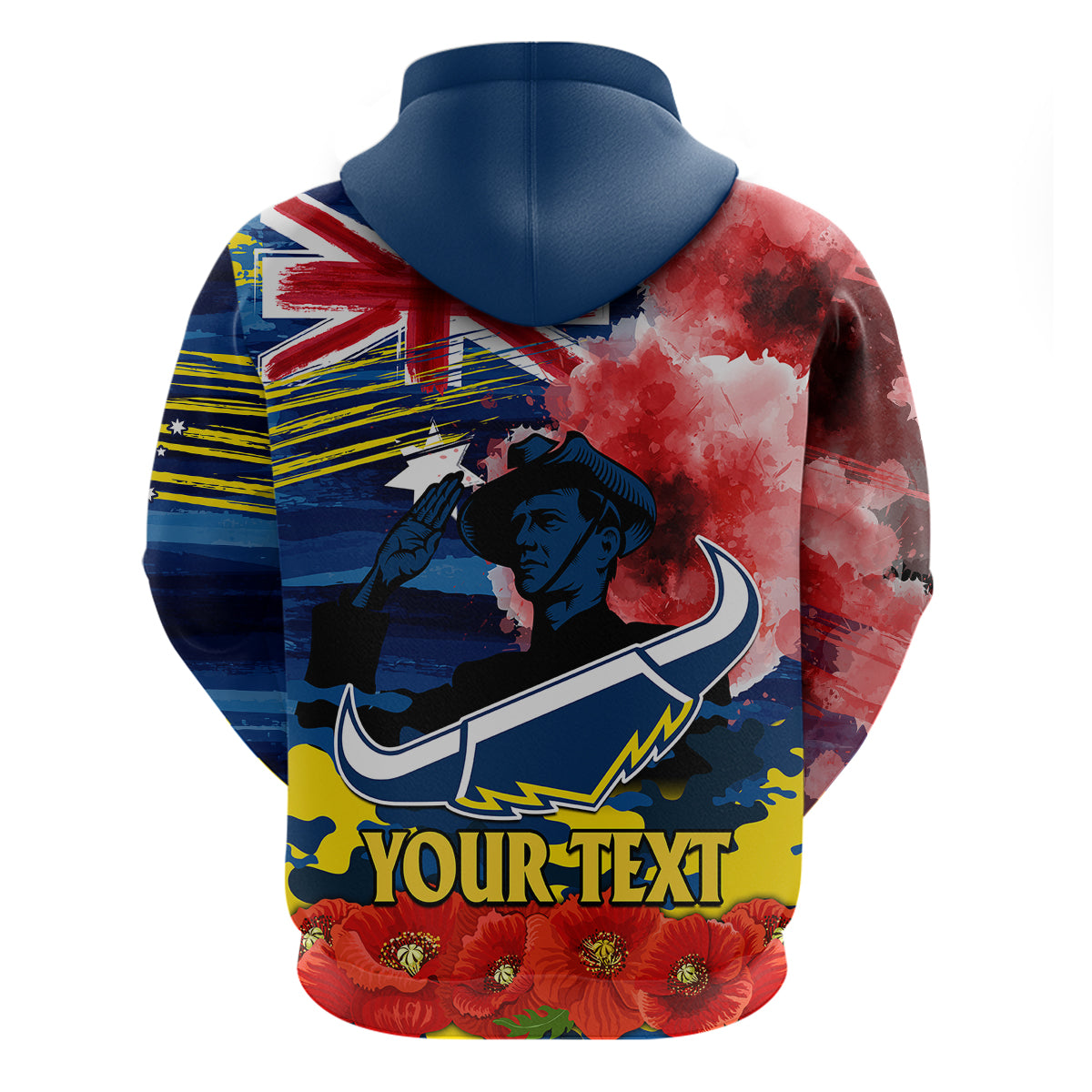 (Custom Personalised) ANZAC Cowboys Rugby Hoodie We Shall Remember LT9 - Vibe Hoodie Shop