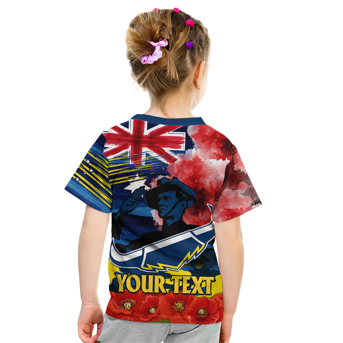 (Custom Personalised) ANZAC Cowboys Rugby Kid T Shirt We Shall Remember - Vibe Hoodie Shop