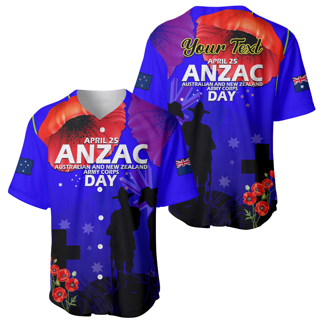 (Custom Personalised) Australia And New Zealand ANZAC Baseball Jersey Lest We Forget - Vibe Hoodie Shop