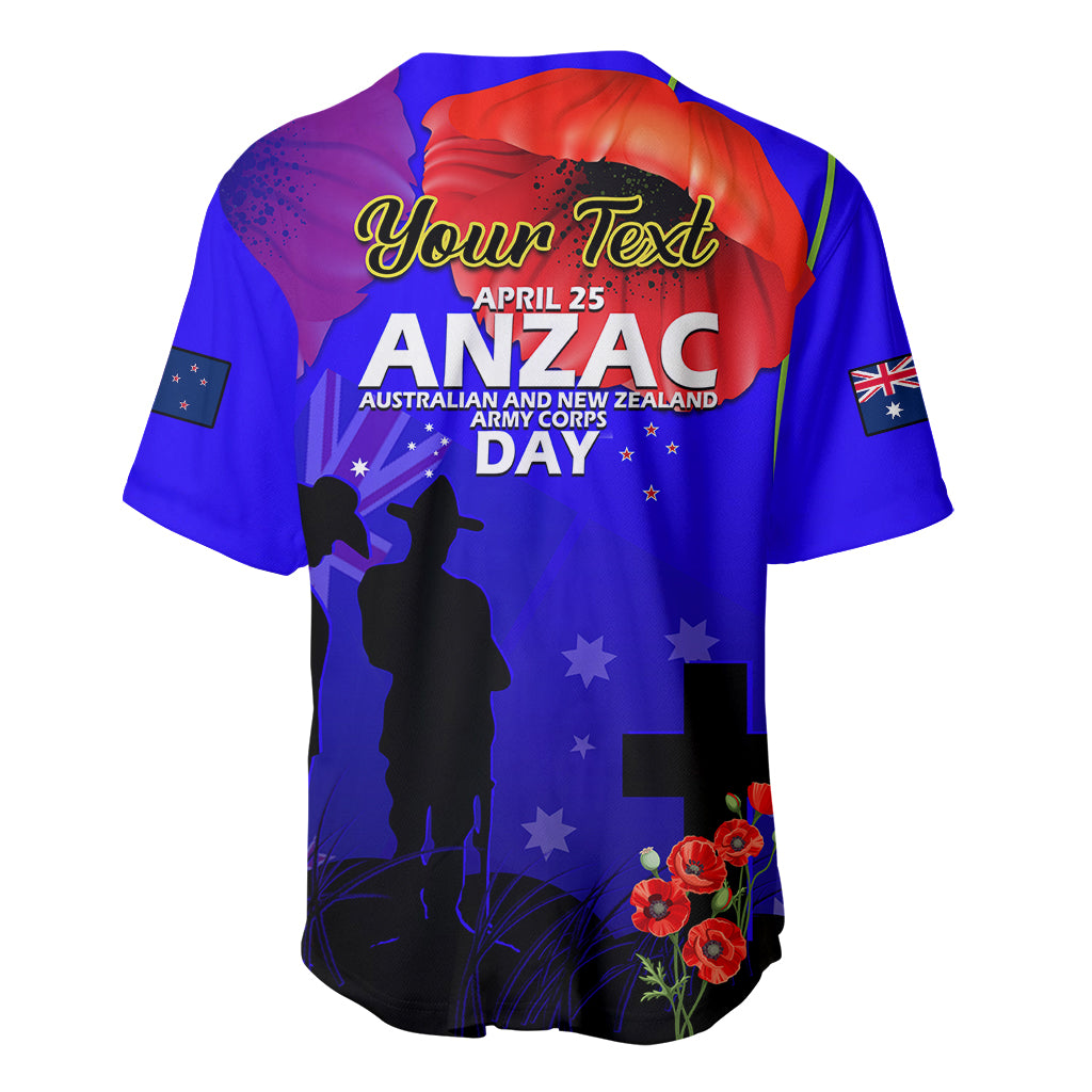 (Custom Personalised) Australia And New Zealand ANZAC Baseball Jersey Lest We Forget - Vibe Hoodie Shop