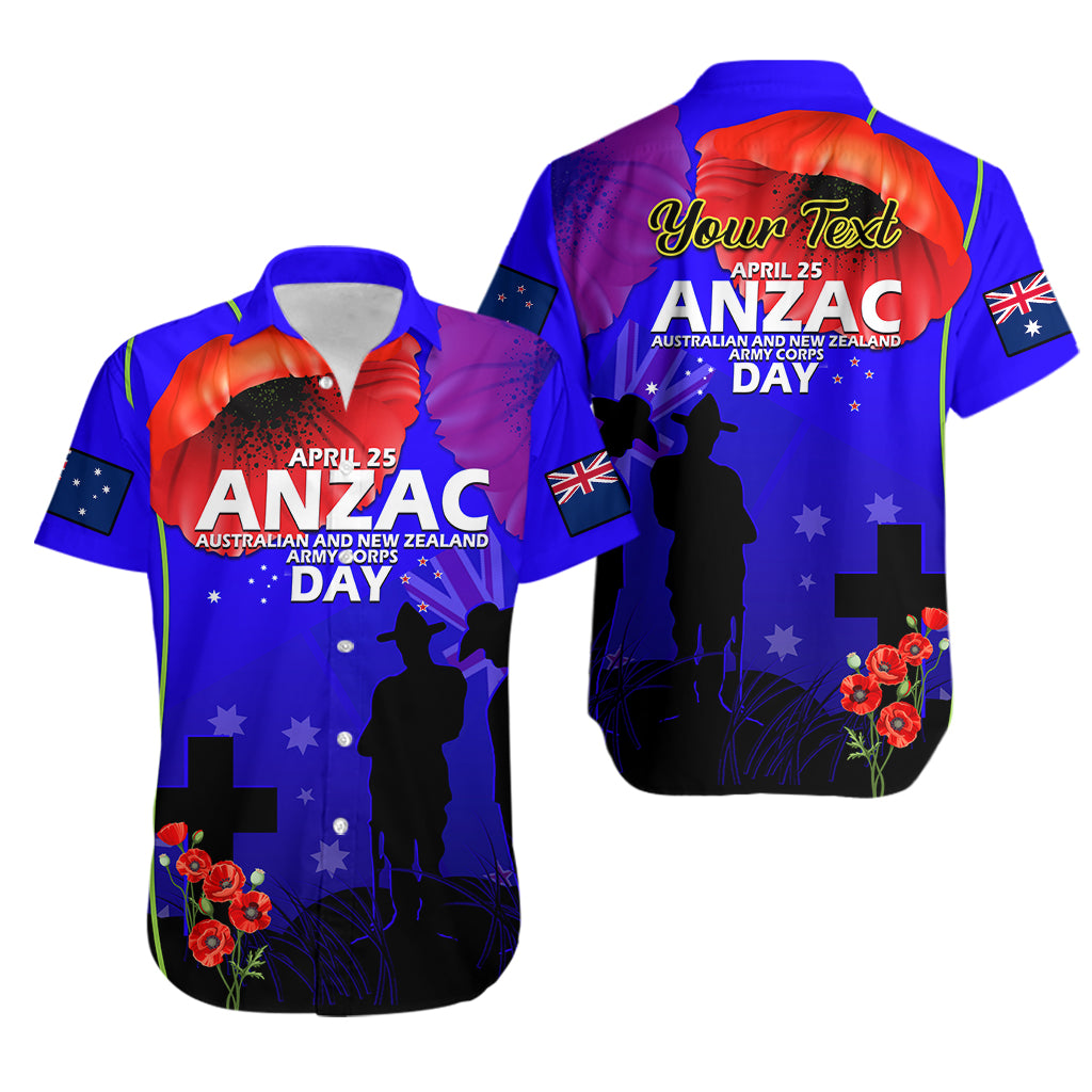 (Custom Personalised) Australia And New Zealand ANZAC Hawaiian Shirt Lest We Forget - Vibe Hoodie Shop