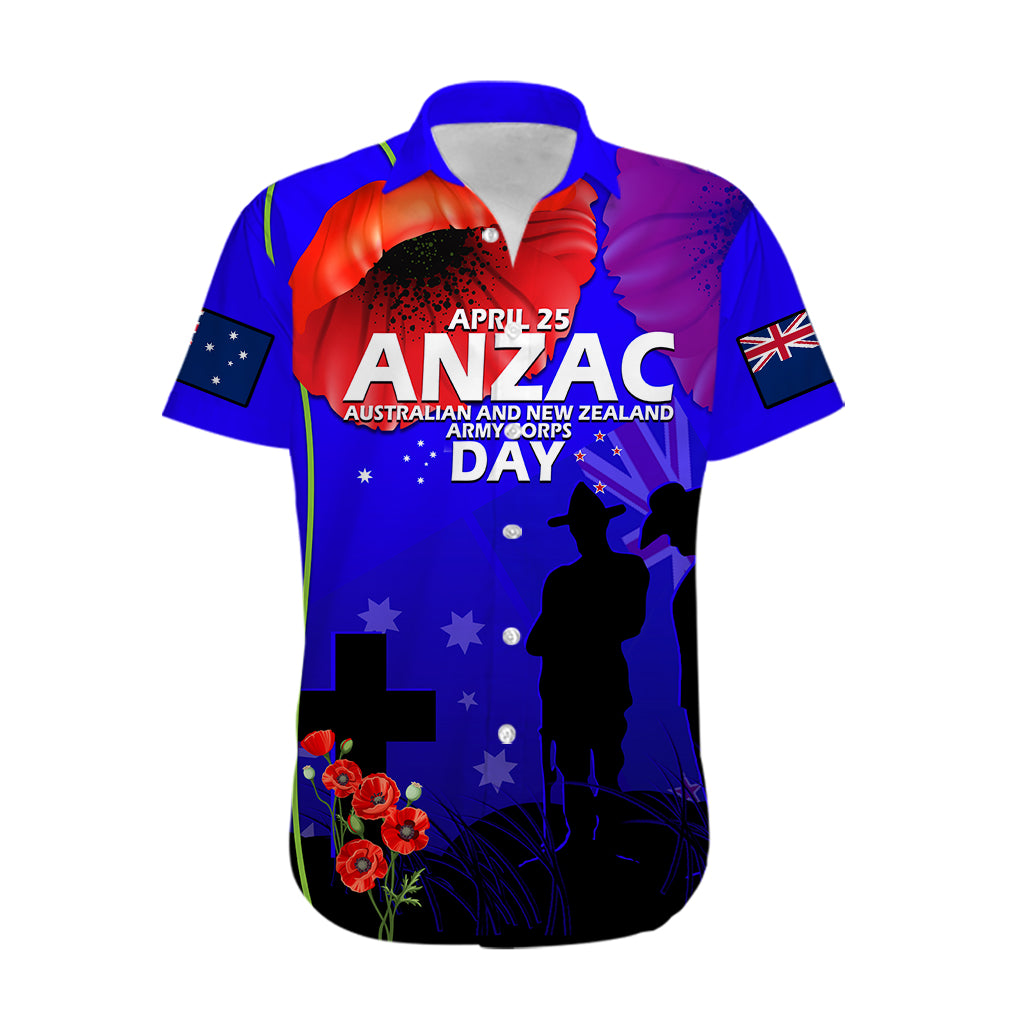 (Custom Personalised) Australia And New Zealand ANZAC Hawaiian Shirt Lest We Forget - Vibe Hoodie Shop