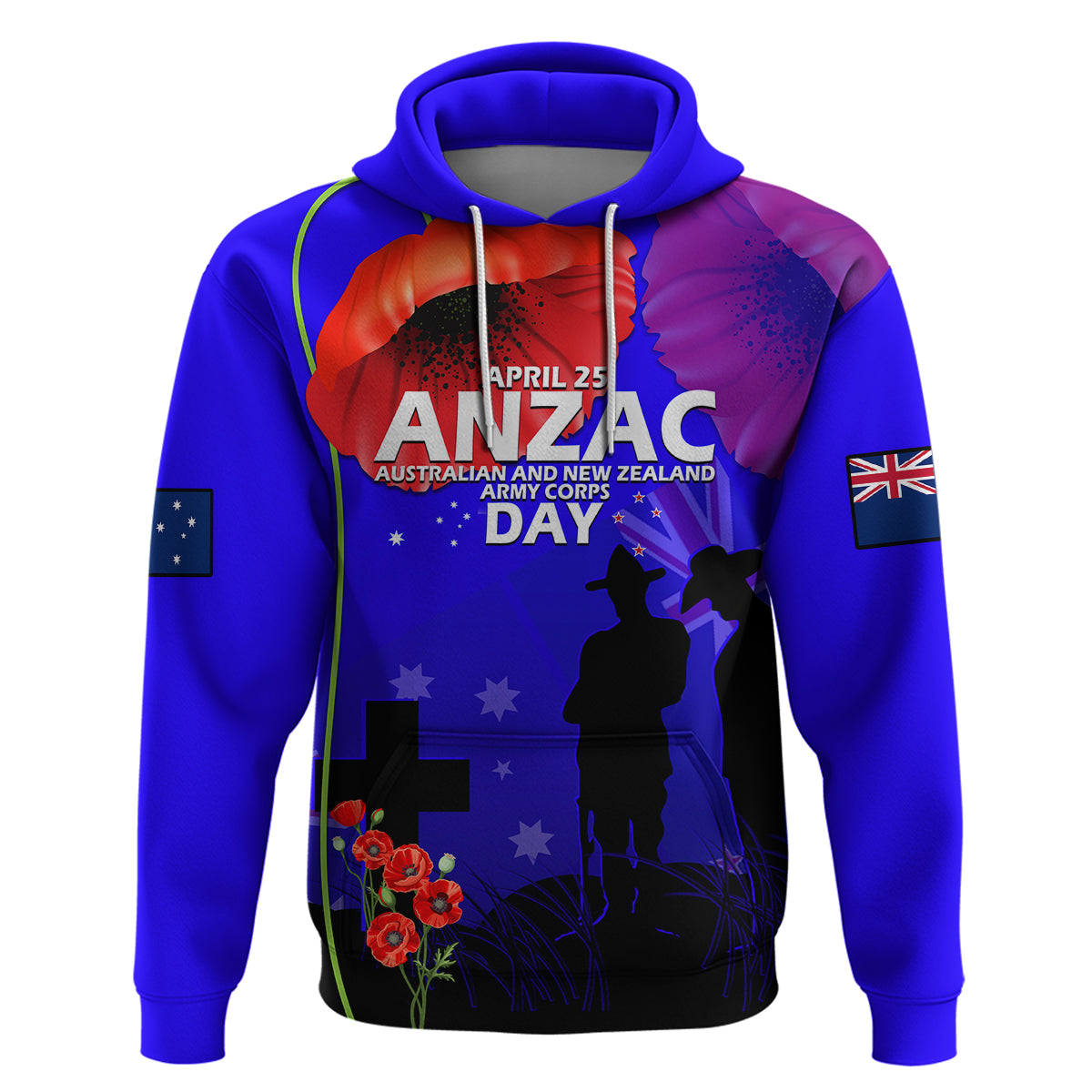 (Custom Personalised) Australia And New Zealand ANZAC Hoodie Lest We Forget - Vibe Hoodie Shop