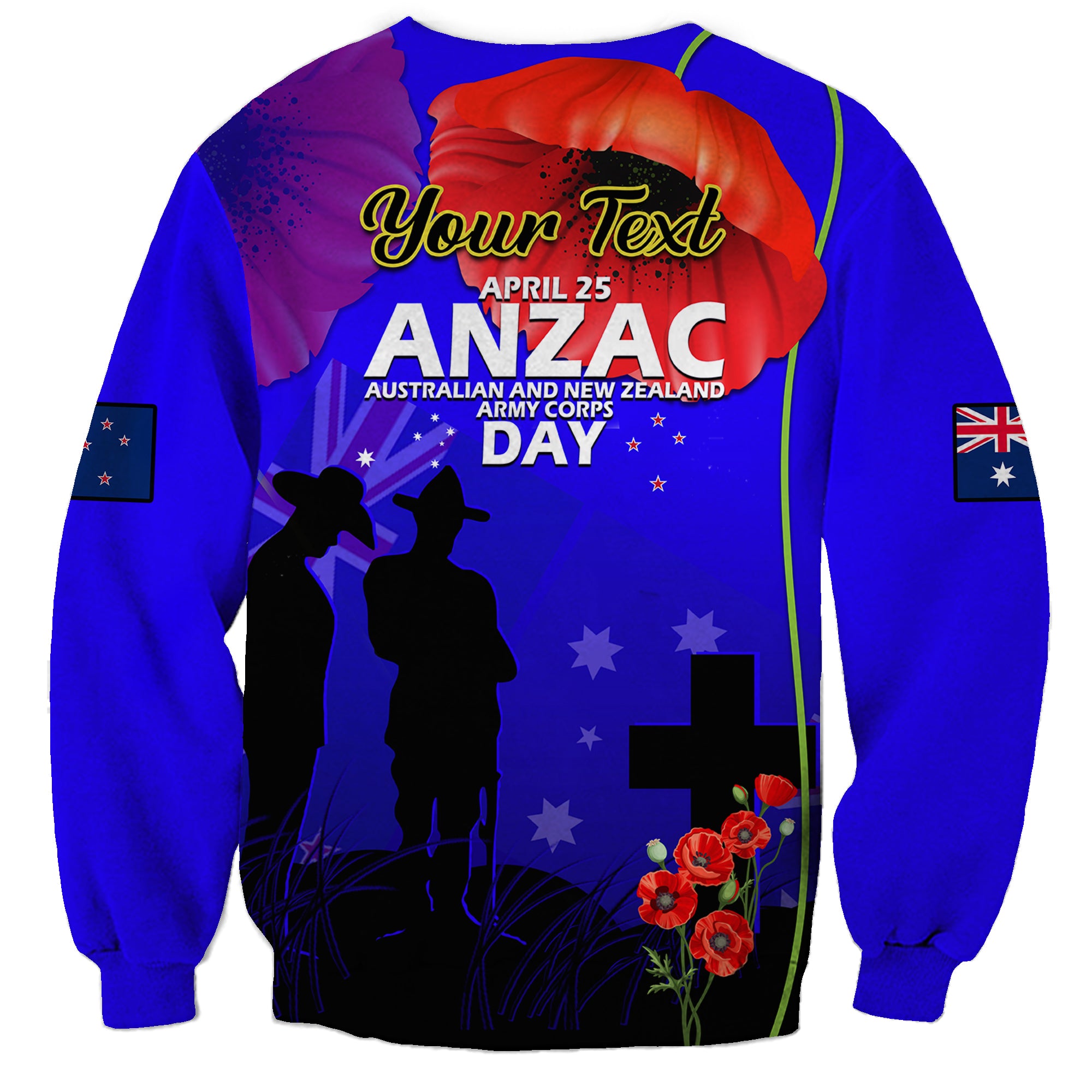 (Custom Personalised) Australia And New Zealand ANZAC Sweatshirt Lest We Forget - Vibe Hoodie Shop