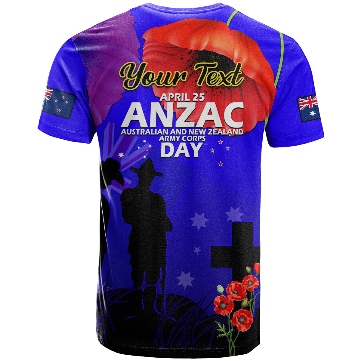 (Custom Personalised) Australia And New Zealand ANZAC T Shirt Lest We Forget - Vibe Hoodie Shop