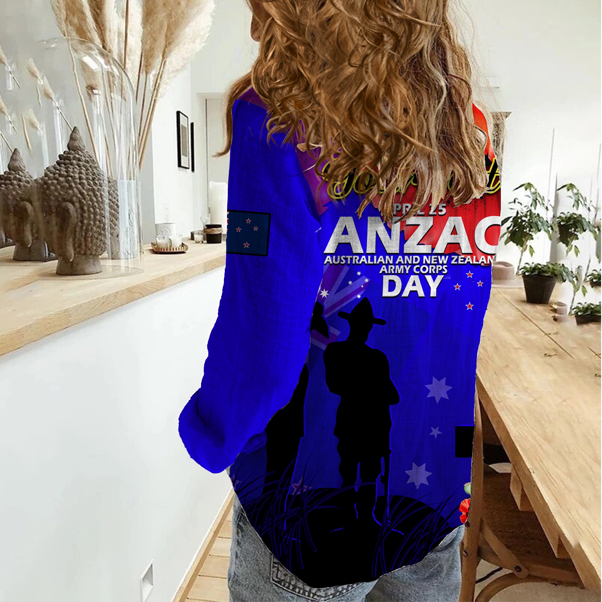 (Custom Personalised) Australia And New Zealand ANZAC Women Casual Shirt Lest We Forget - Vibe Hoodie Shop