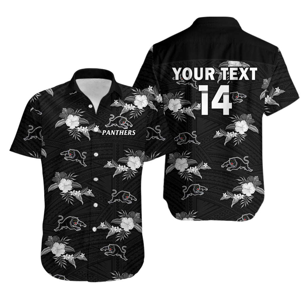 (Custom Text And Number) Panthers Rugby Hawaiian Shirt Polynesian Tribal Mix Tropical Hawaiian Style - Vibe Hoodie Shop