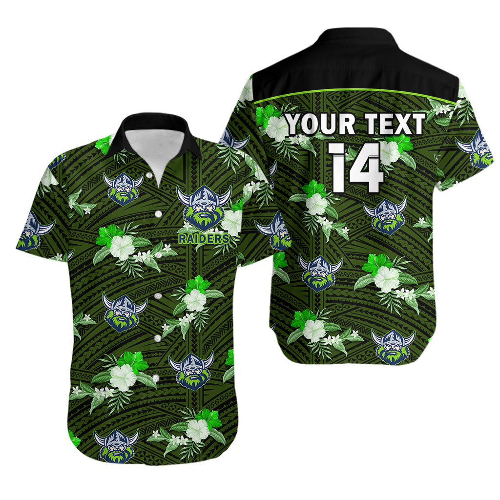 (Custom Text And Number) Raiders Rugby Hawaiian Shirt Polynesian Tribal Mix Tropical Hawaiian Style - Vibe Hoodie Shop