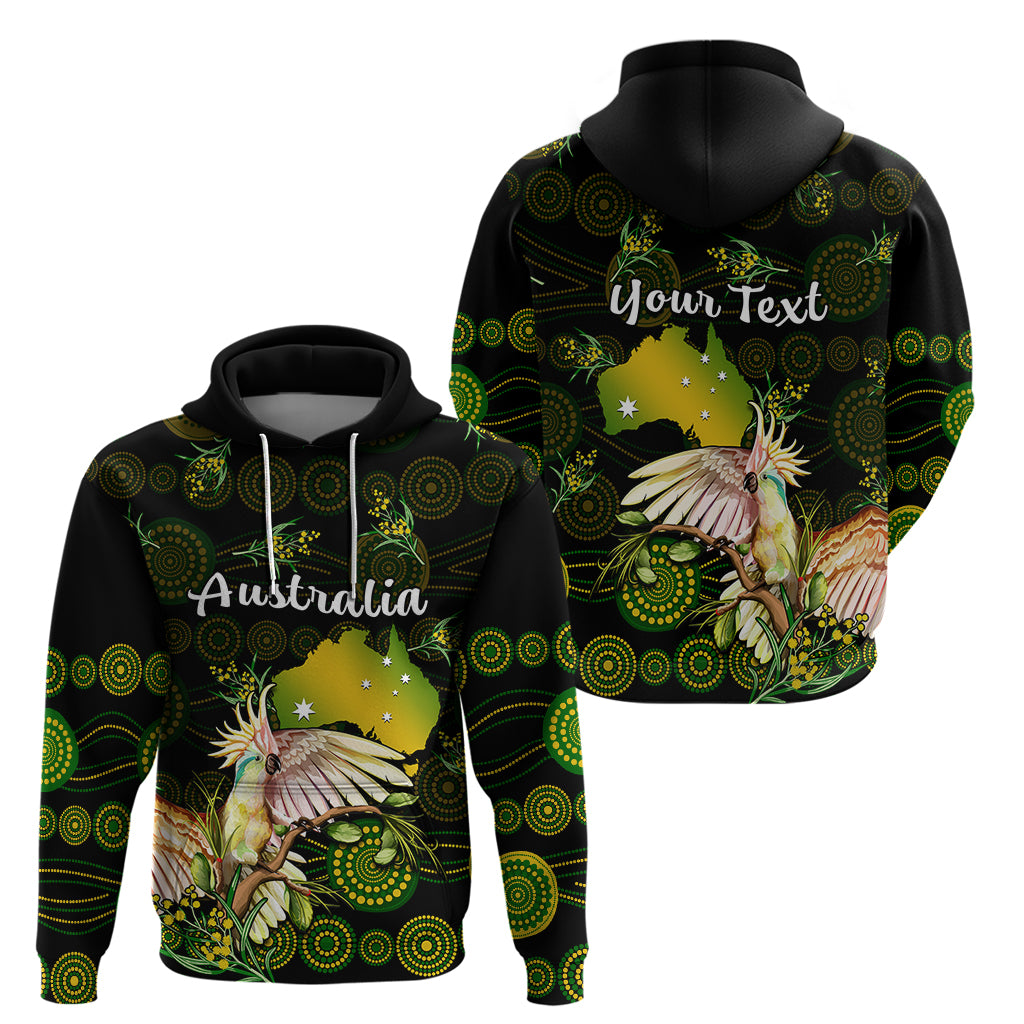 (Custom Personalised) Australia Hoodie Golden Wattle Mix Cockatoo And Map - Vibe Hoodie Shop