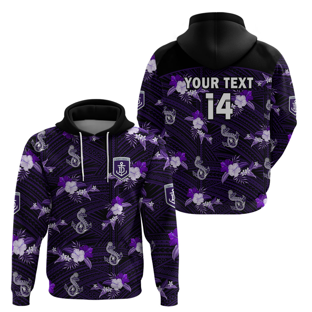 (Custom Text And Number) Dockers Football Hoodie Polynesian Tribal Mix Tropical Hawaiian Style - Vibe Hoodie Shop