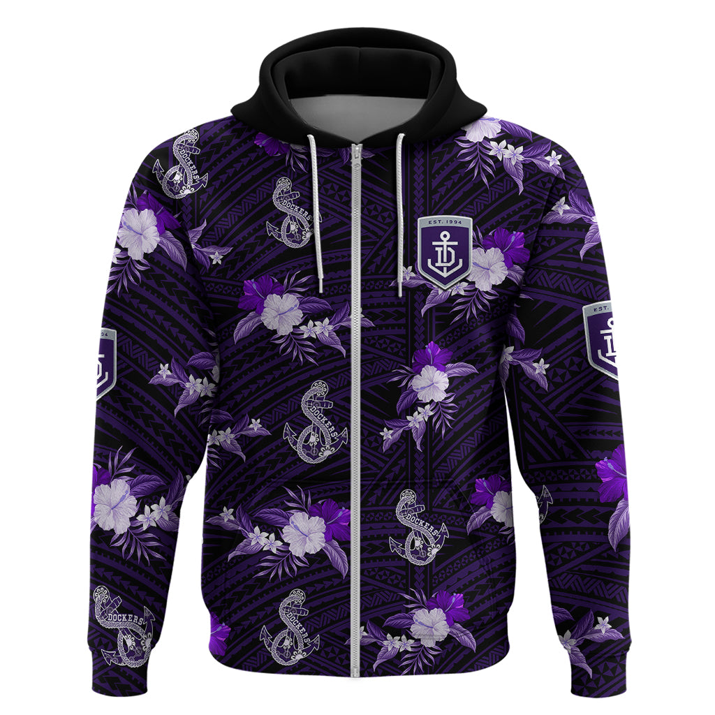 (Custom Text And Number) Dockers Football Hoodie Polynesian Tribal Mix Tropical Hawaiian Style - Vibe Hoodie Shop