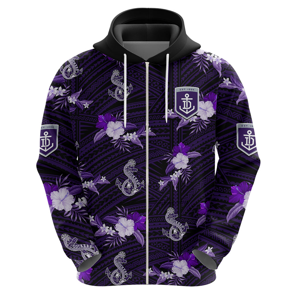 (Custom Text And Number) Dockers Football Hoodie Polynesian Tribal Mix Tropical Hawaiian Style - Vibe Hoodie Shop