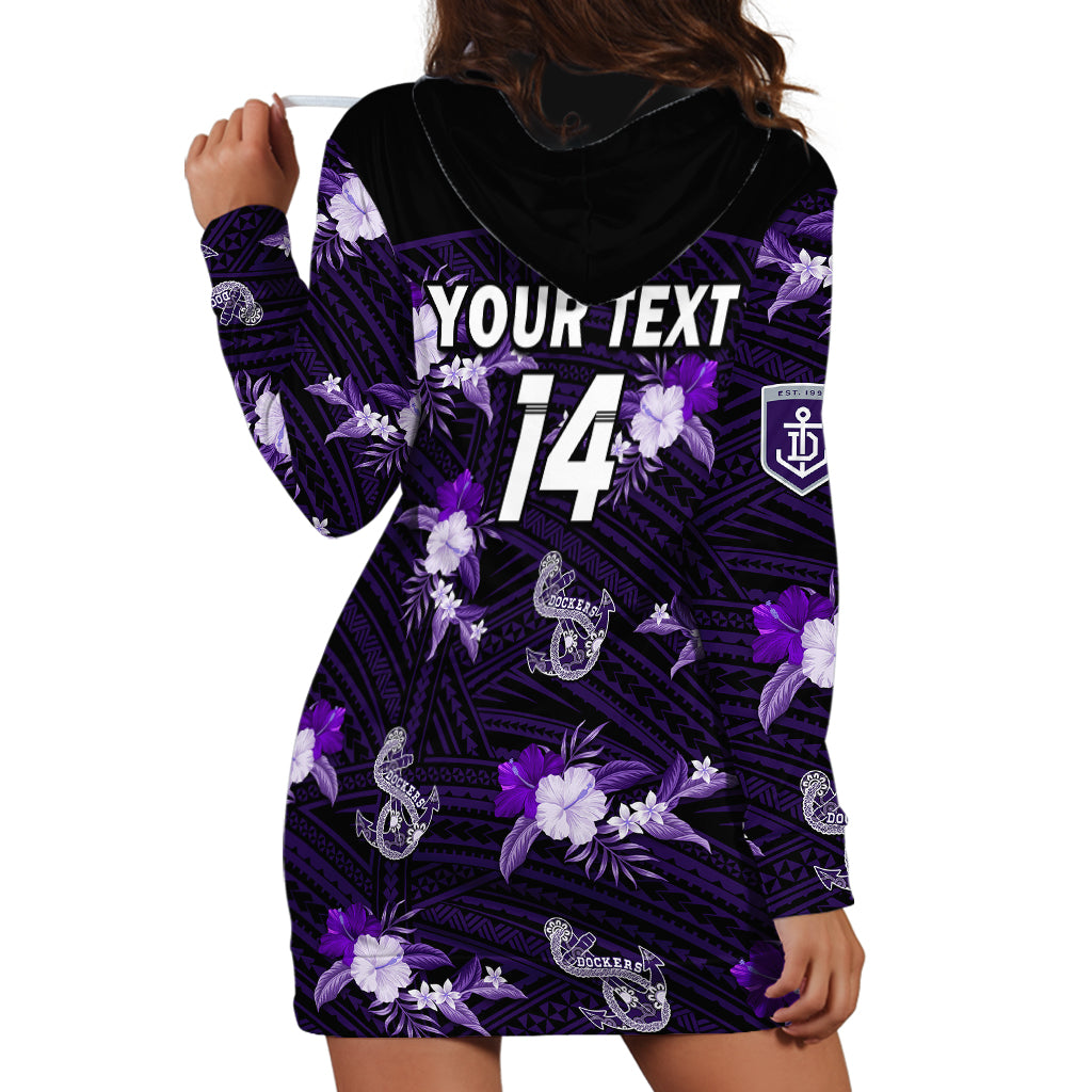 (Custom Text And Number) Dockers Football Hoodie Dress Polynesian Tribal Mix Tropical Hawaiian Style - Vibe Hoodie Shop