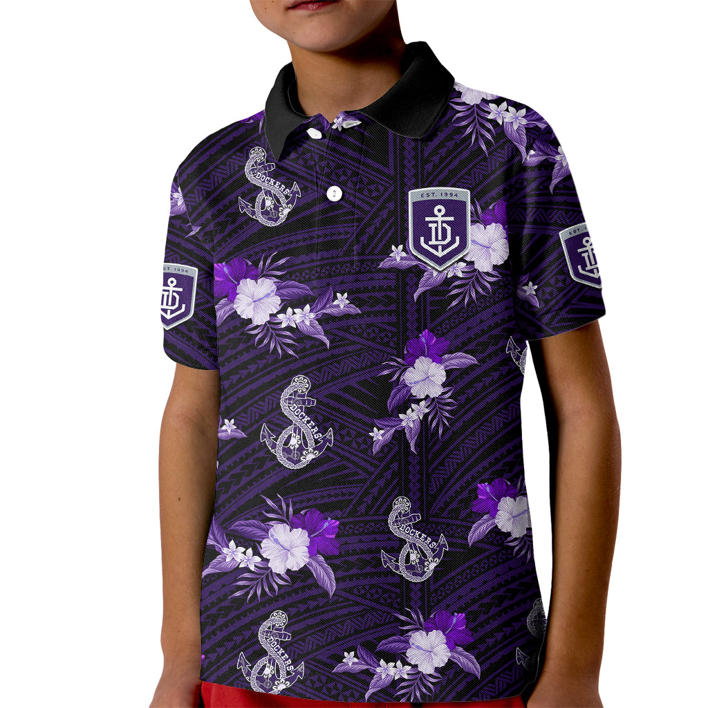 (Custom Text And Number) Dockers Football Kid Polo Shirt Polynesian Tribal Mix Tropical Hawaiian Style - Vibe Hoodie Shop