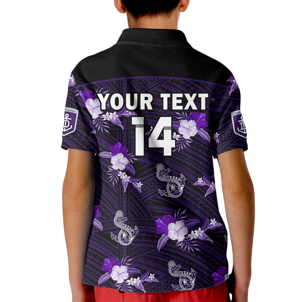 (Custom Text And Number) Dockers Football Kid Polo Shirt Polynesian Tribal Mix Tropical Hawaiian Style - Vibe Hoodie Shop