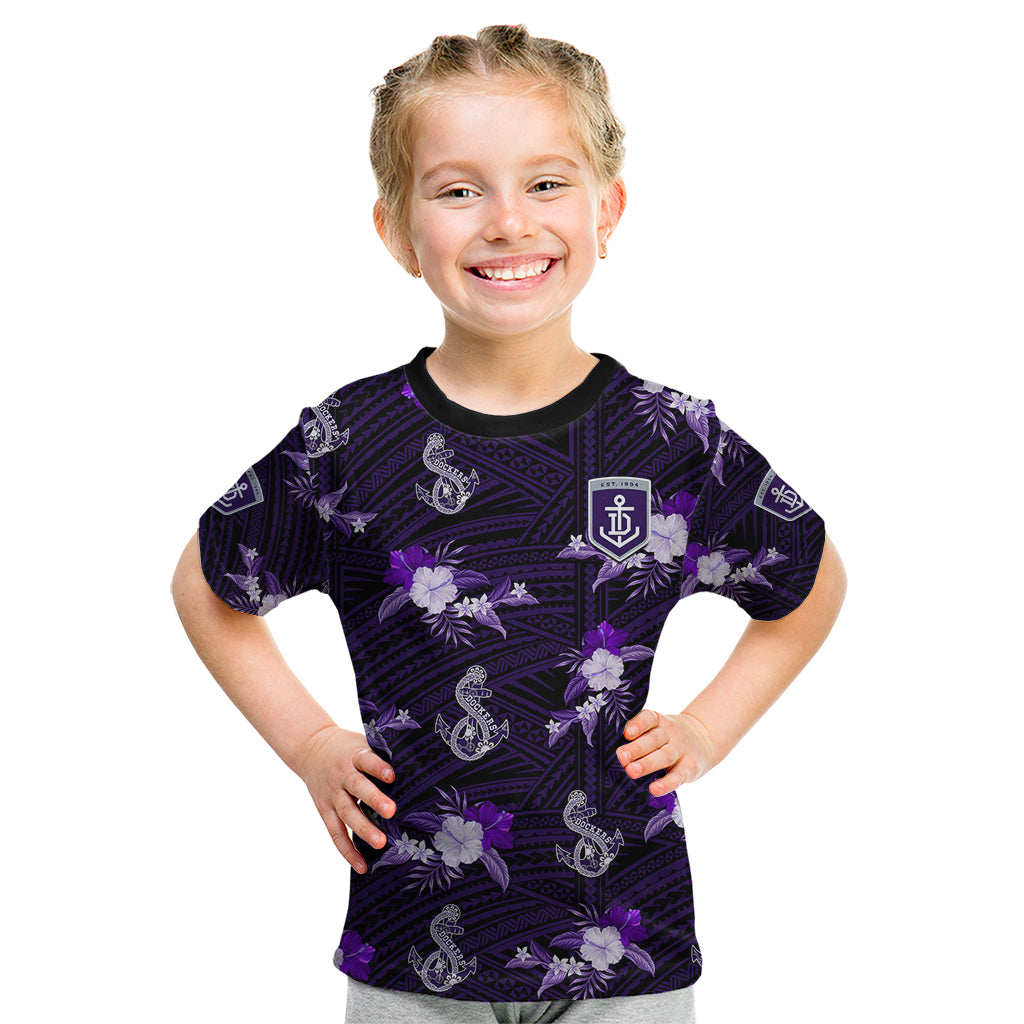 (Custom Text And Number) Dockers Football Kid T Shirt Polynesian Tribal Mix Tropical Hawaiian Style - Vibe Hoodie Shop