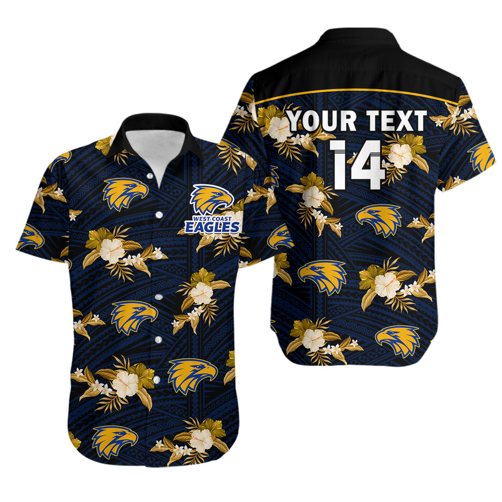 (Custom Text And Number) Eagles Football Hawaiian Shirt West Coast Polynesian Tribal Mix Tropical Hawaiian Style - Vibe Hoodie Shop