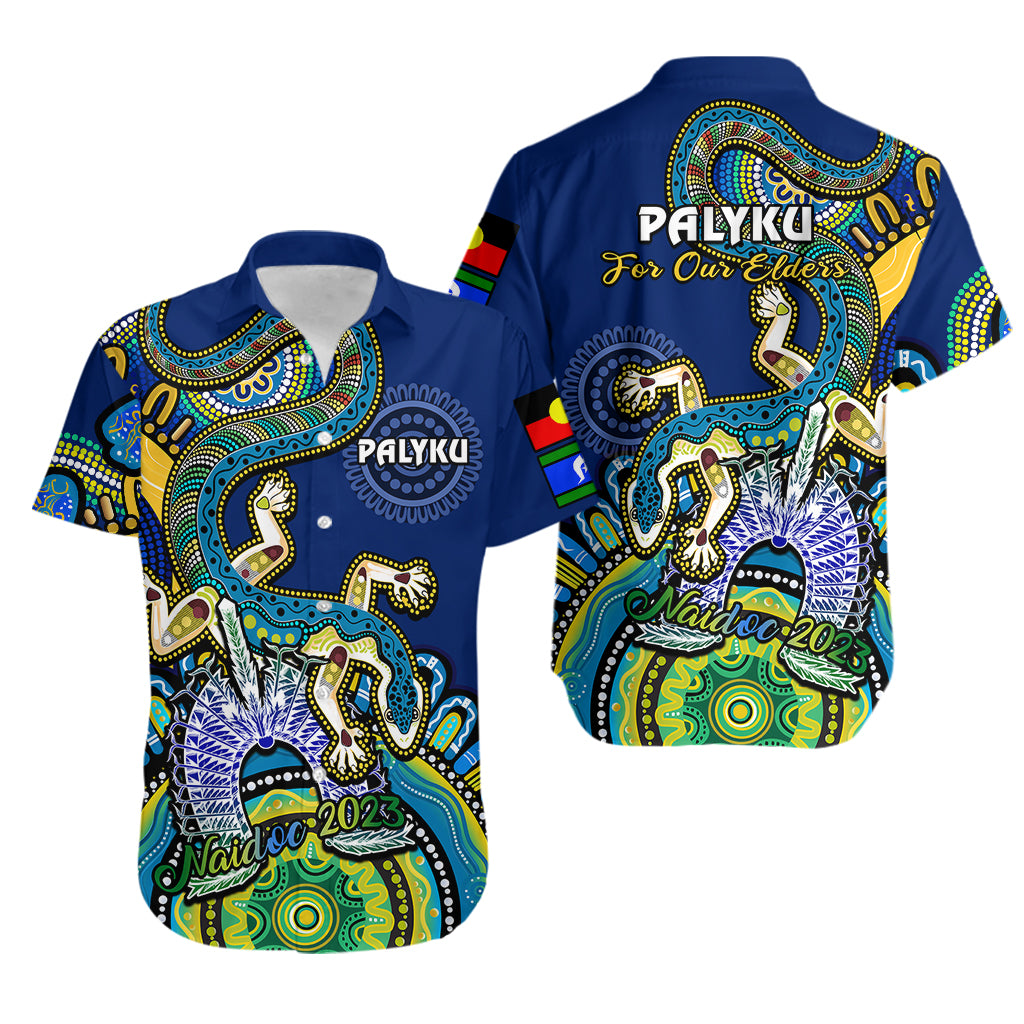 Australia NAIDOC 2023 Hawaiian Shirt Palyku Indigenous Lizard For Our Elders - Vibe Hoodie Shop