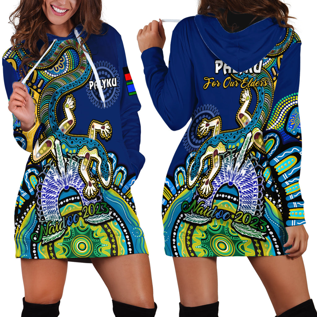 Australia NAIDOC 2023 Hoodie Dress Palyku Indigenous Lizard For Our Elders - Vibe Hoodie Shop