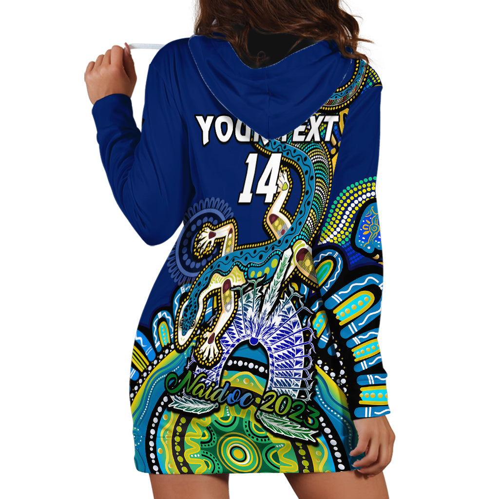 (Custom Text And Number) Australia NAIDOC 2023 Hoodie Dress Palyku Indigenous Lizard For Our Elders - Vibe Hoodie Shop