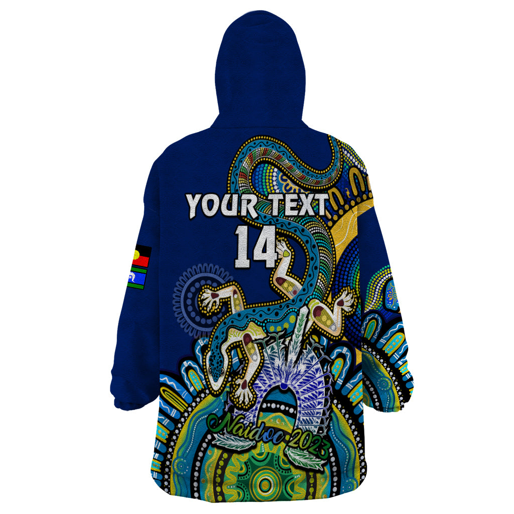 (Custom Text And Number) Australia NAIDOC 2023 Wearable Blanket Hoodie Palyku Indigenous Lizard For Our Elders - Vibe Hoodie Shop