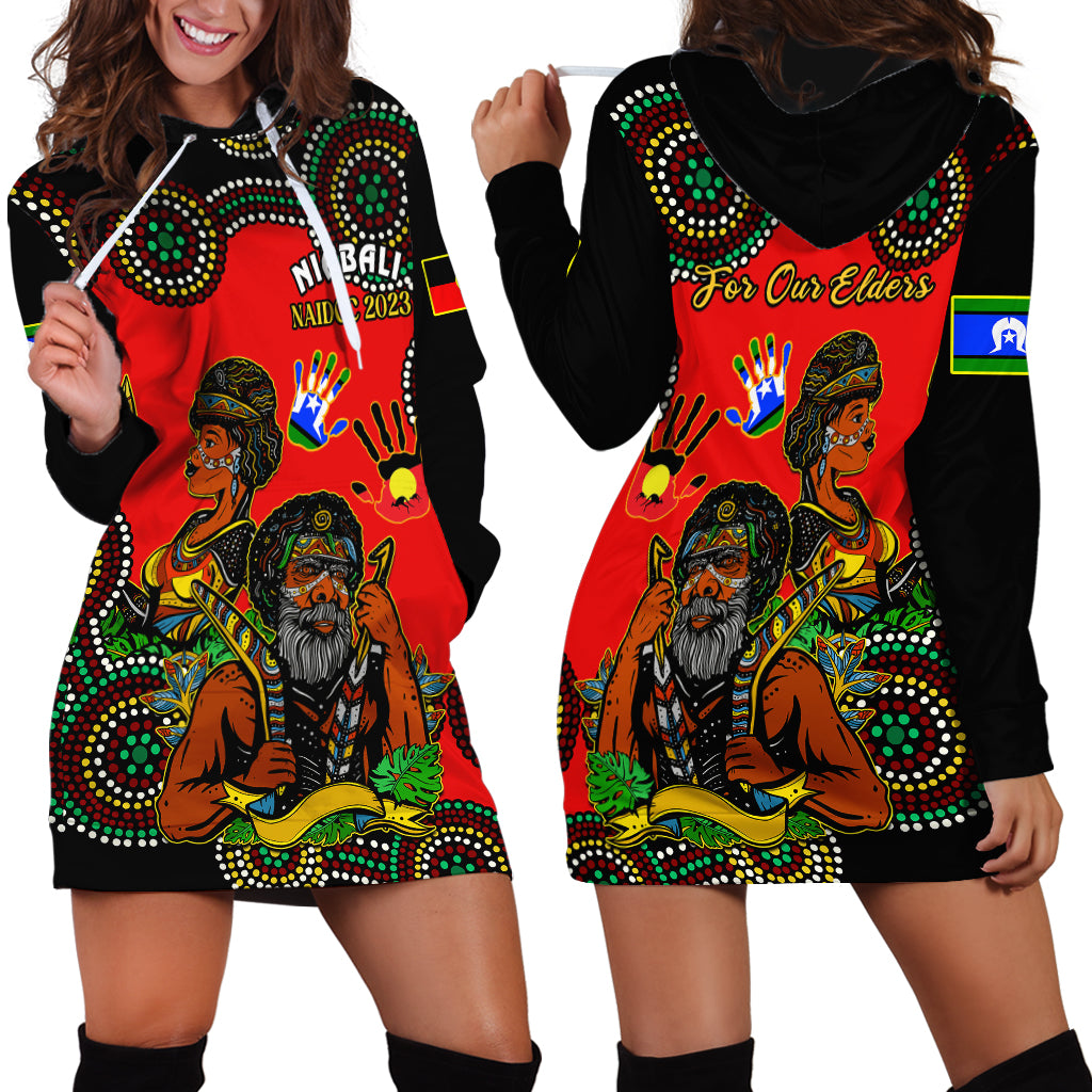 Australia NAIDOC 2023 Hoodie Dress Niabali Indigenous For Our Elders - Vibe Hoodie Shop