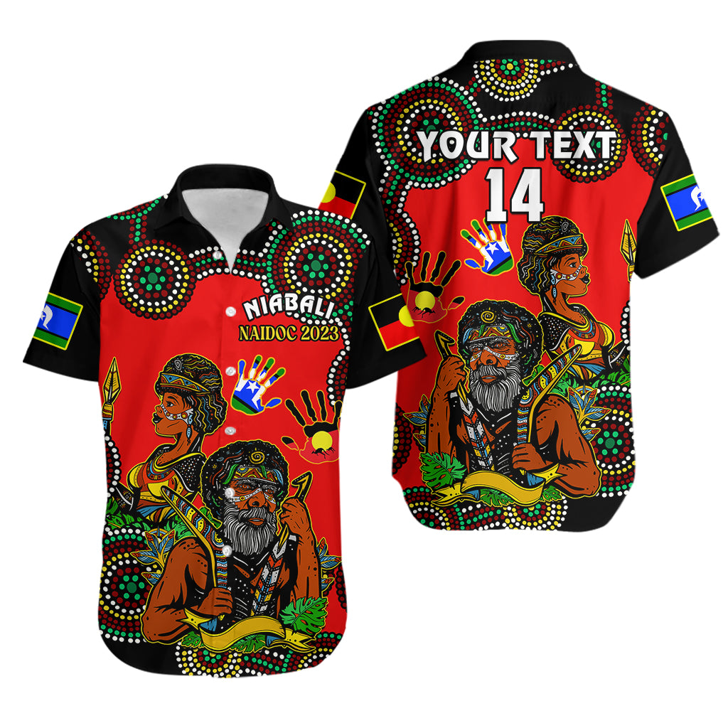 (Custom Text And Number) Australia NAIDOC 2023 Hawaiian Shirt Niabali Indigenous For Our Elders - Vibe Hoodie Shop