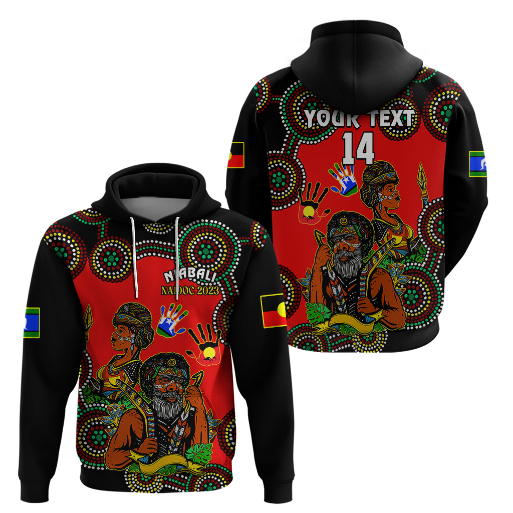 (Custom Text And Number) Australia NAIDOC 2023 Hoodie Niabali Indigenous For Our Elders - Vibe Hoodie Shop