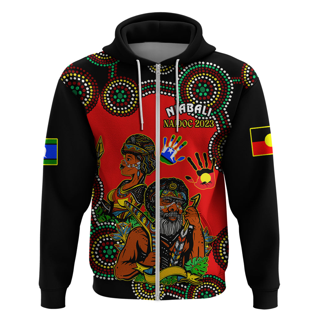 (Custom Text And Number) Australia NAIDOC 2023 Hoodie Niabali Indigenous For Our Elders - Vibe Hoodie Shop