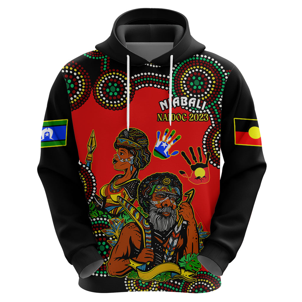 (Custom Text And Number) Australia NAIDOC 2023 Hoodie Niabali Indigenous For Our Elders - Vibe Hoodie Shop