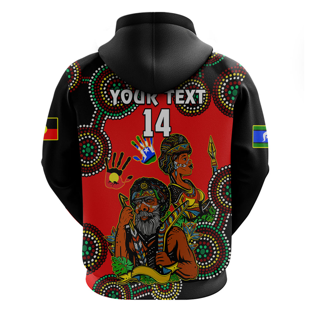 (Custom Text And Number) Australia NAIDOC 2023 Hoodie Niabali Indigenous For Our Elders - Vibe Hoodie Shop