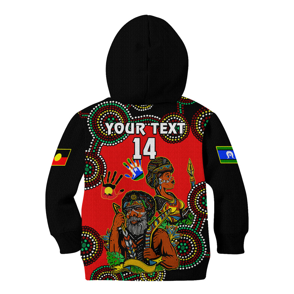 (Custom Text And Number) Australia NAIDOC 2023 Kid Hoodie Niabali Indigenous For Our Elders - Vibe Hoodie Shop