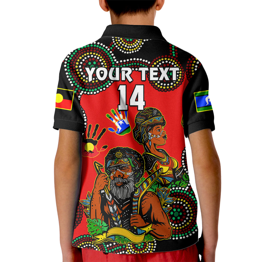 (Custom Text And Number) Australia NAIDOC 2023 Kid Polo Shirt Niabali Indigenous For Our Elders - Vibe Hoodie Shop