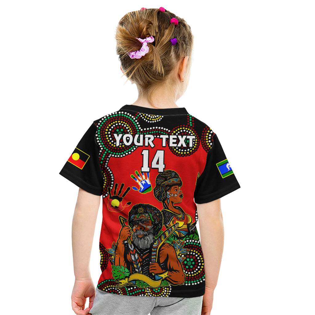 (Custom Text And Number) Australia NAIDOC 2023 Kid T Shirt Niabali Indigenous For Our Elders - Vibe Hoodie Shop