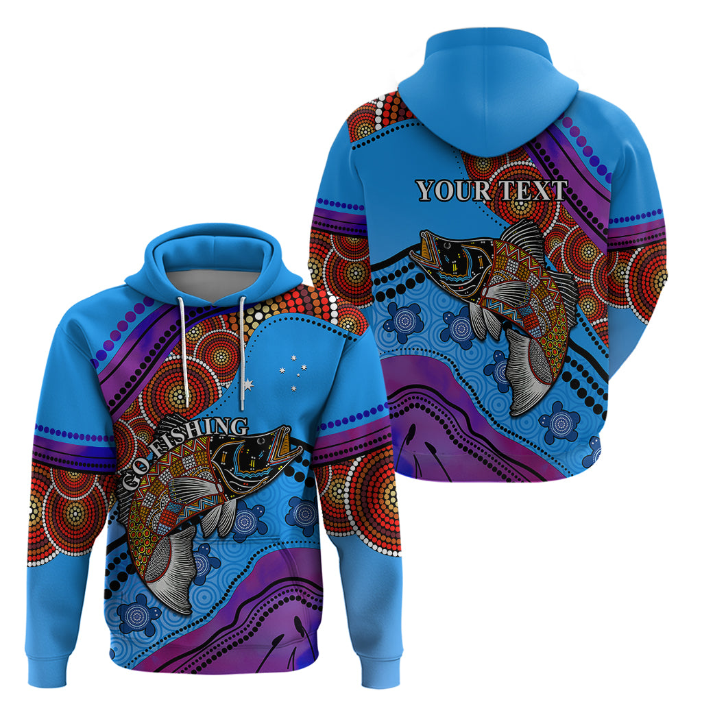 (Custom Personalised) Australia Hoodie Go Fishing Aboriginal Art - Vibe Hoodie Shop