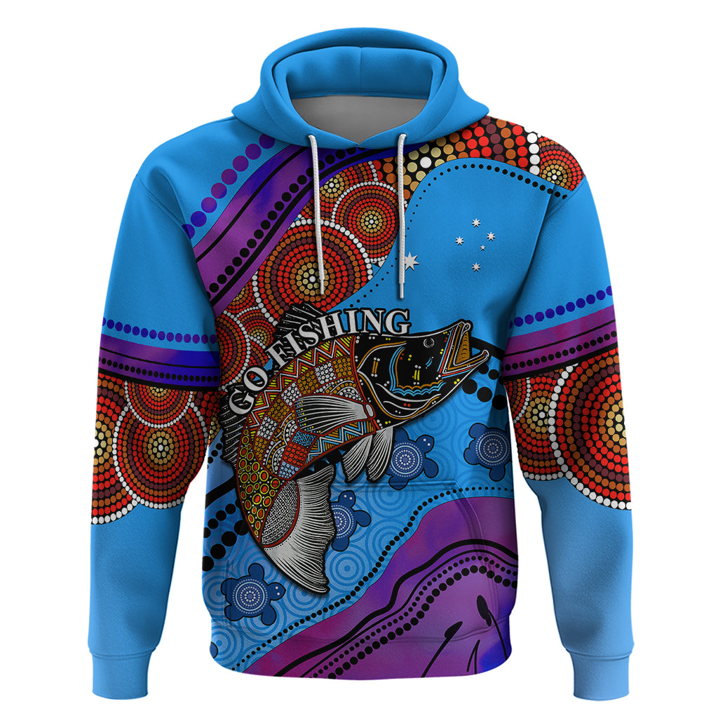 (Custom Personalised) Australia Hoodie Go Fishing Aboriginal Art - Vibe Hoodie Shop
