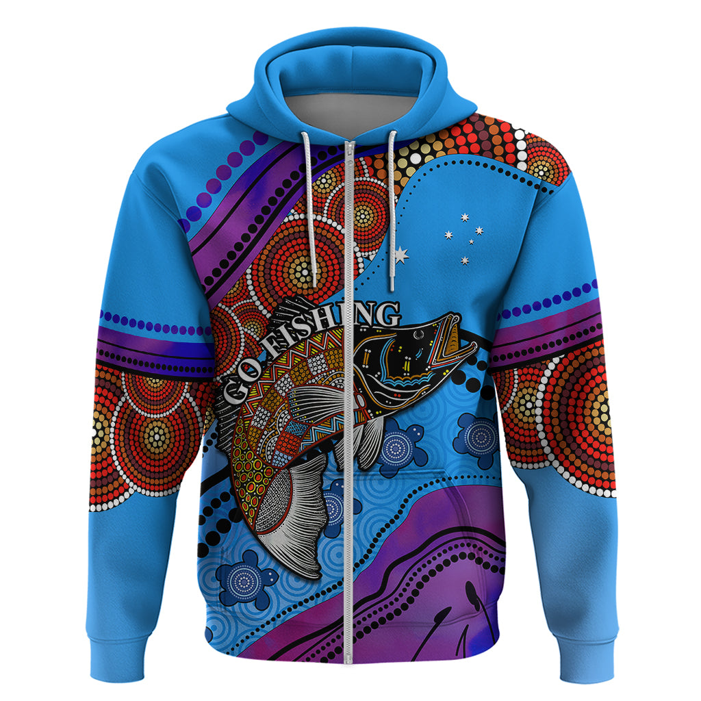 (Custom Personalised) Australia Hoodie Go Fishing Aboriginal Art - Vibe Hoodie Shop