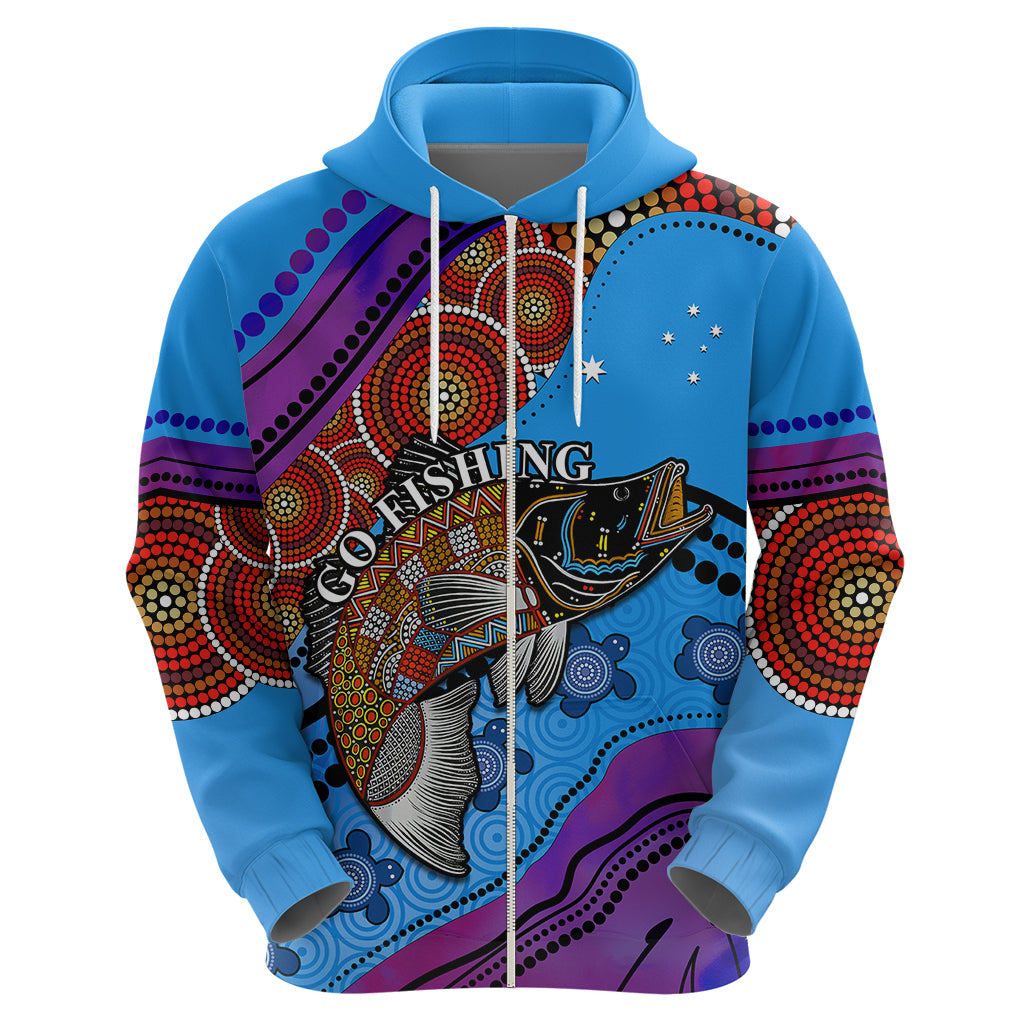 (Custom Personalised) Australia Hoodie Go Fishing Aboriginal Art - Vibe Hoodie Shop