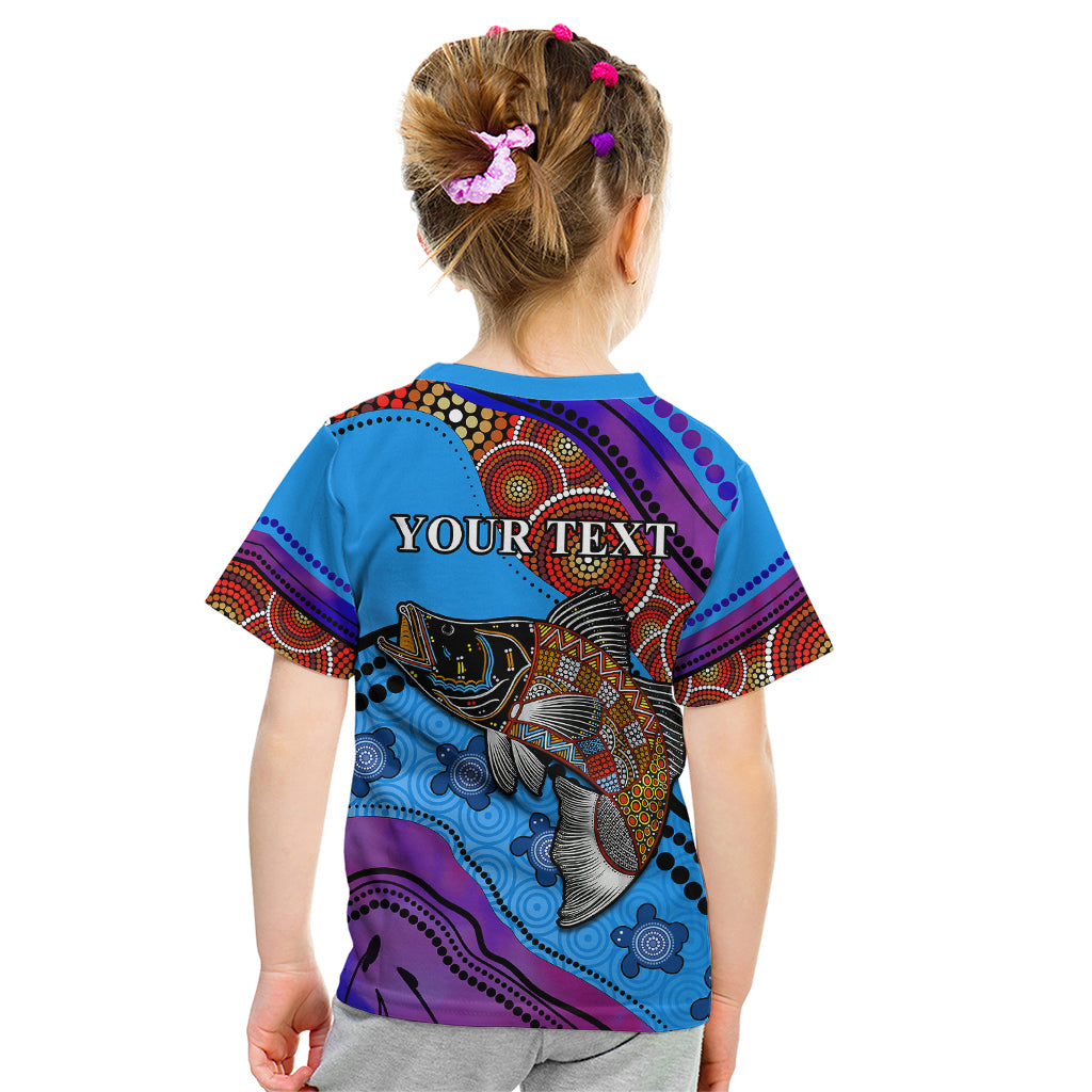 (Custom Personalised) Australia Kid T Shirt Go Fishing Aboriginal Art - Vibe Hoodie Shop