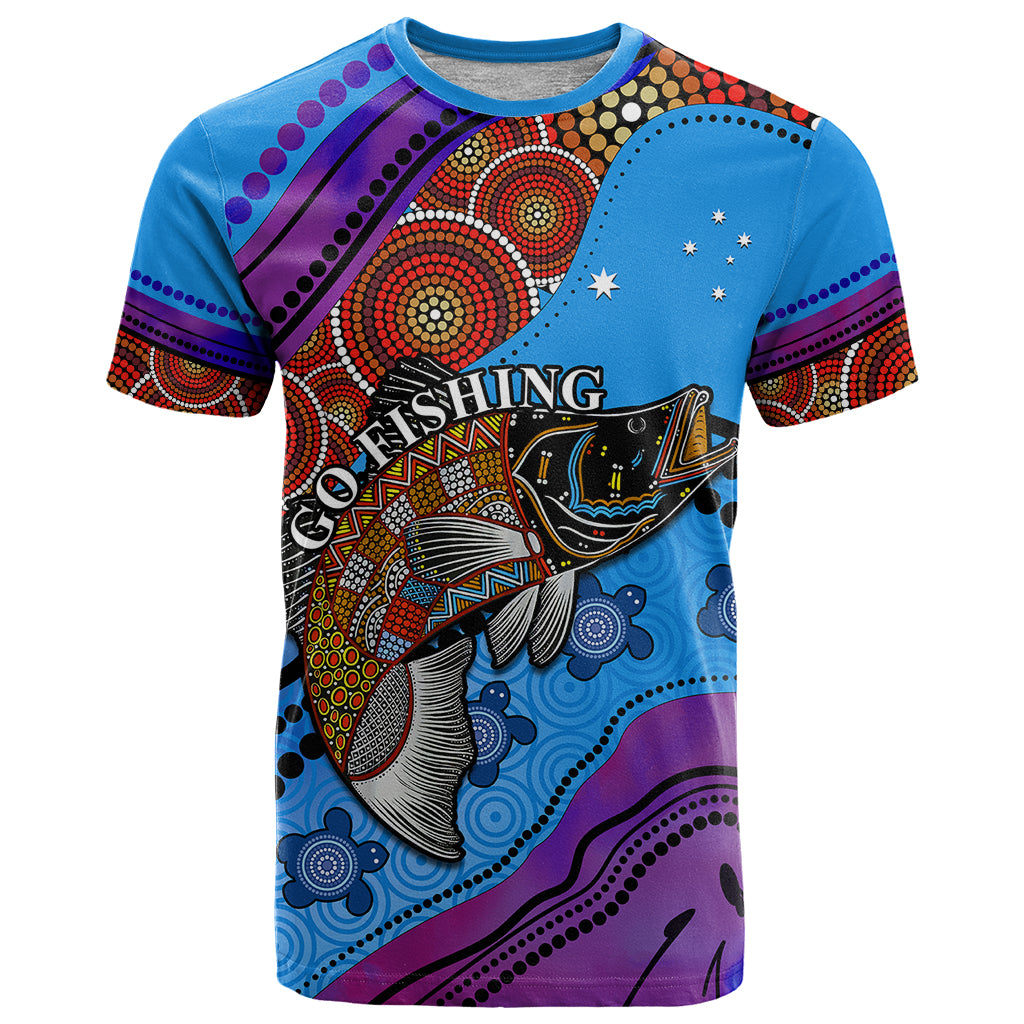 (Custom Personalised) Australia T Shirt Go Fishing Aboriginal Art - Vibe Hoodie Shop